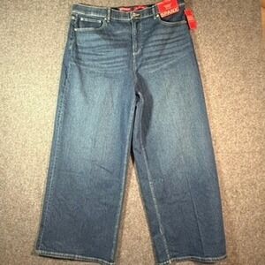 SPANX Authentic Wide Leg Jeans Medium Compression Stretch Percy Wash Size 2X NWT